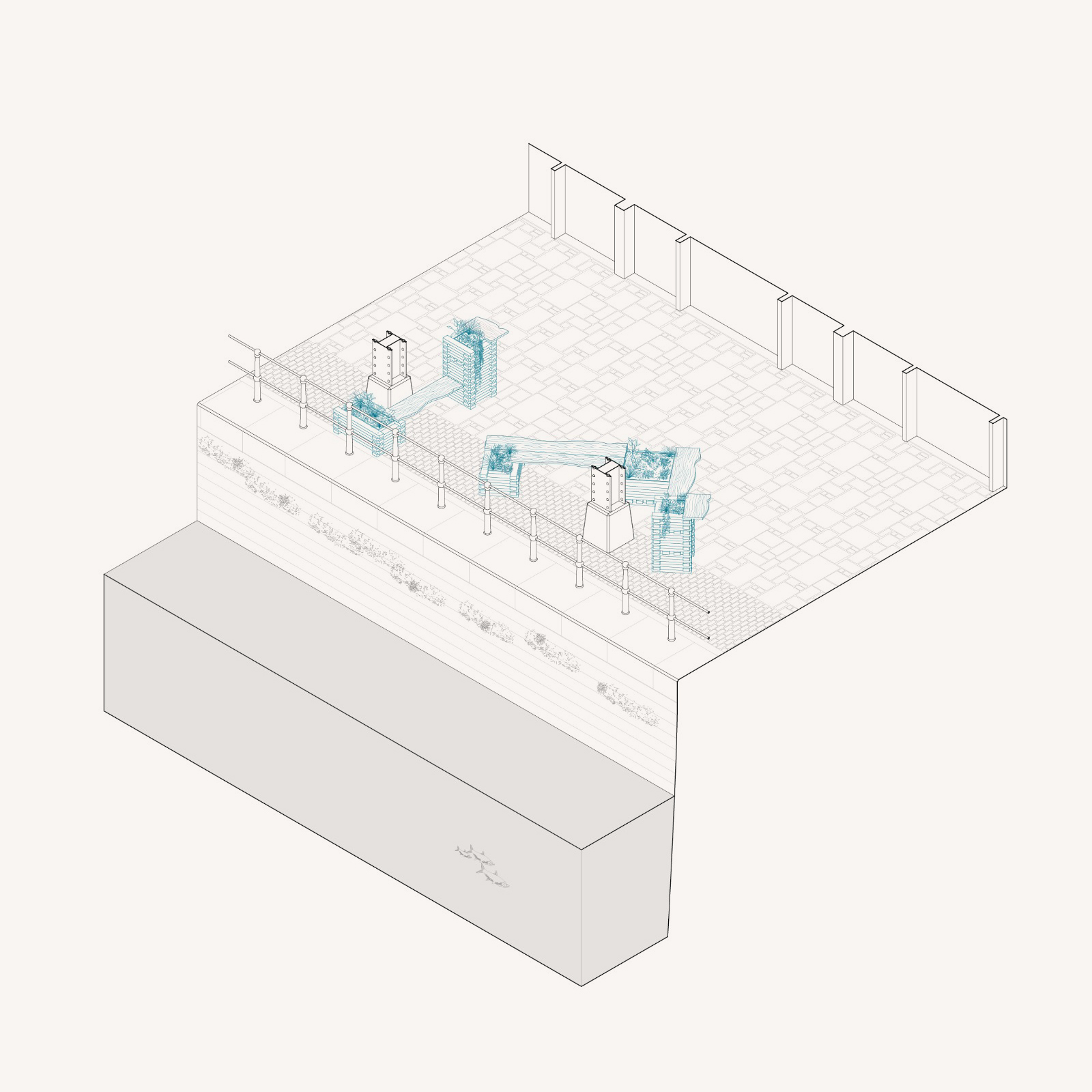 Watershed Benches - studio fieldwork